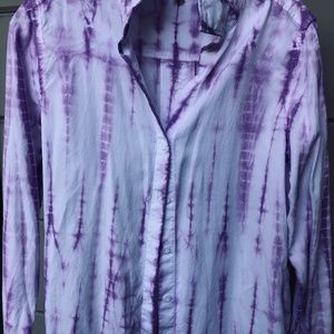 Cloth & Stone Button Down Tie-Dye Blouse, Size XS